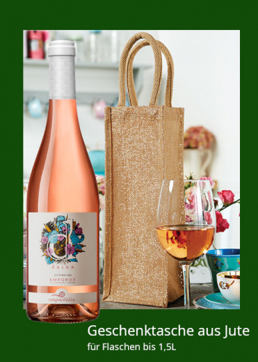 Shimmer Jute Bottle Bag