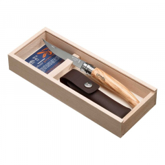 Opinel effilé N°10 olive Geschenkset mit Etui